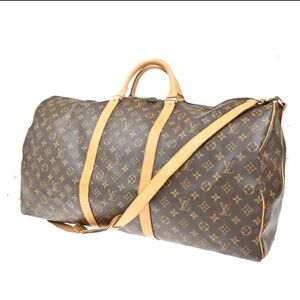 LOUIS VUITTON Keepall Bandouliere 60 2Way Travel Shoulder Bag Monogram Leather